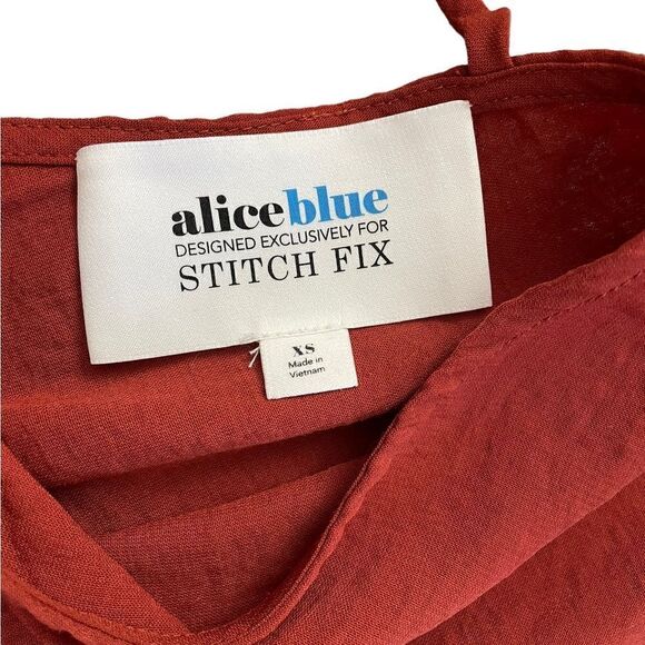 ALICE BLUE STITCH FIX Orange Blouse Size XS - Picture 3 of 4